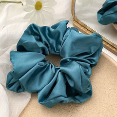 Satin Solid Scrunchies Hair Tie Sweet Style For Women Girls