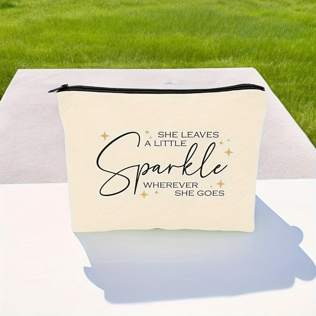 She Leaves A Little Sparkle Wherever She Goes Makeup Bag Gift