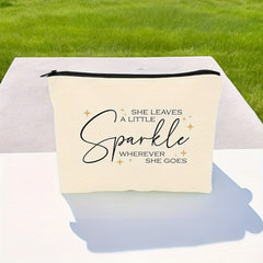 She Leaves A Little Sparkle Wherever She Goes Makeup Bag Gift