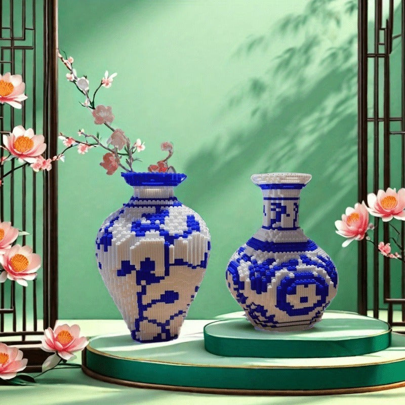 5000pcs Combination Puzzle & Porcelain Vase Building Block Model
