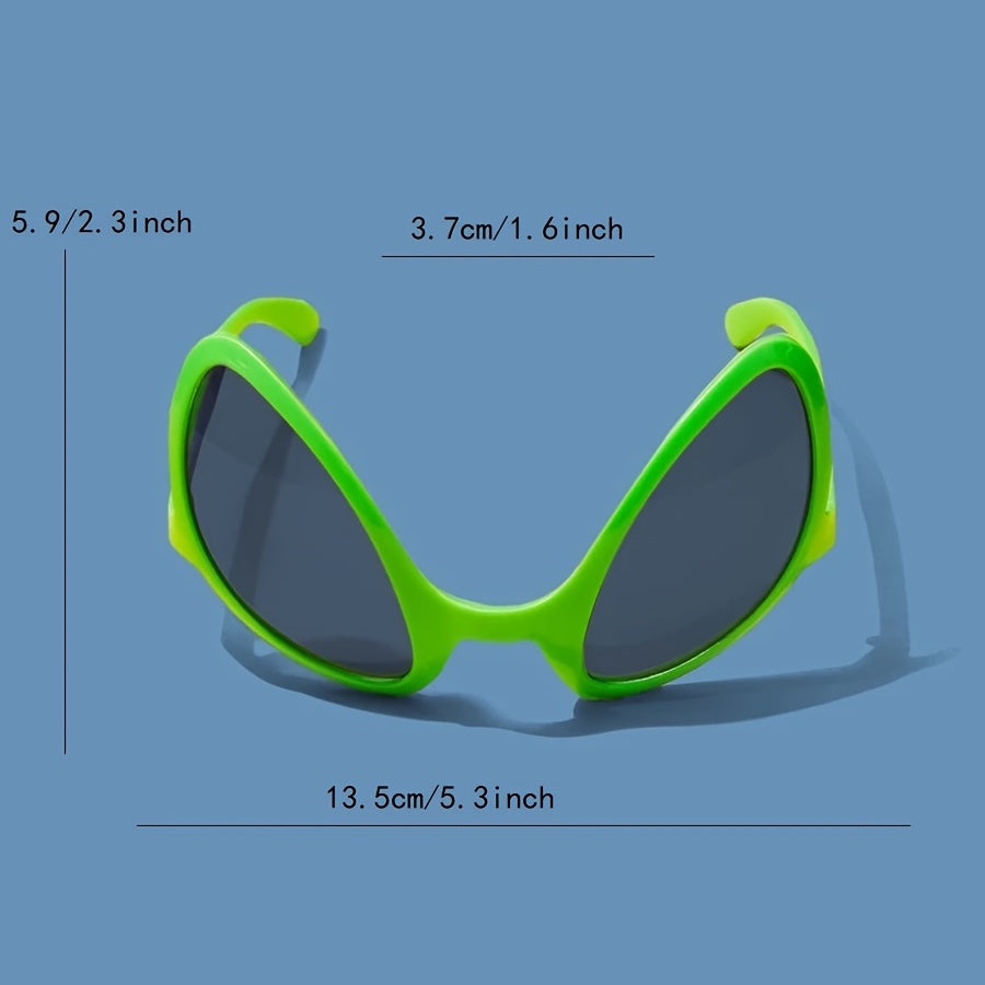 Green Plastic Alien Sunglasses for Christmas Cosplay Favor