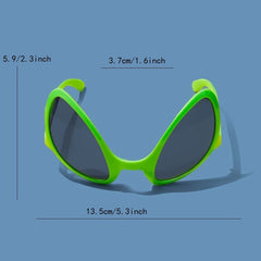 Green Plastic Alien Sunglasses for Christmas Cosplay Favor