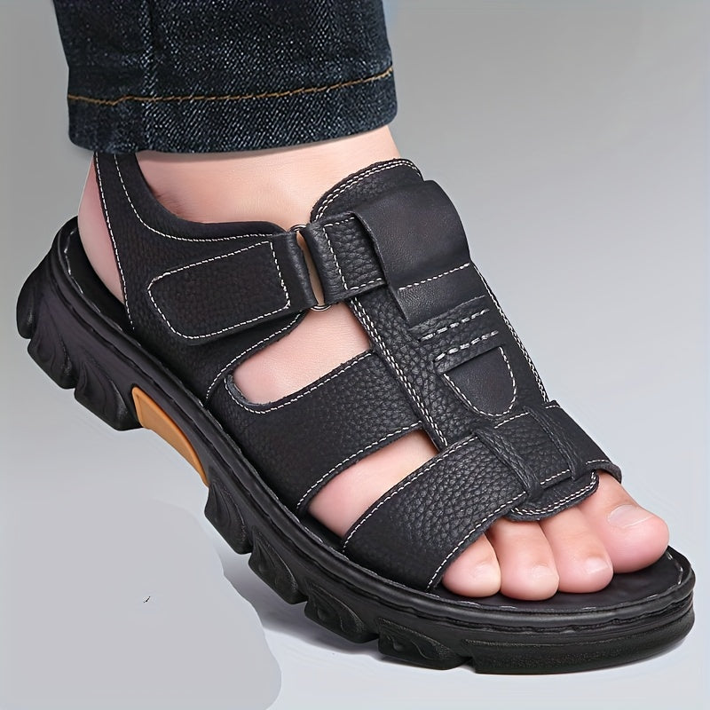 Men's Hook And Loop Sandals Casual Non Slip Shoes
