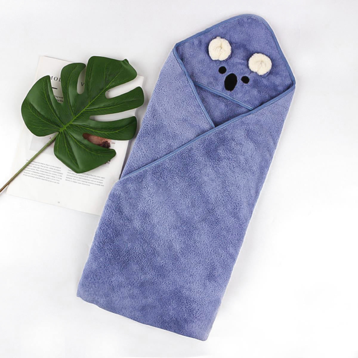 Baby Koala Pattern Coral Fleece Bath Towel