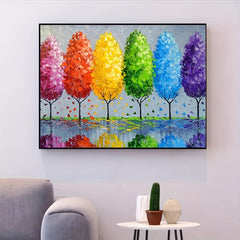 Colorful Tree 5D Diamond Painting DIY 30x40cm Full Of Diamonds