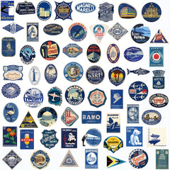 63pcs Retro Graffiti Stickers Window Helmet Laptop Decoration