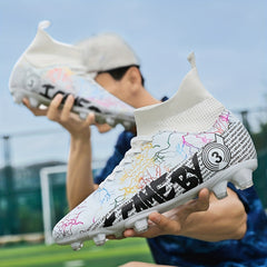 Men's Non Slip Soccer Shoes Outdoor Football Shoes Lightweight Breathable Cleats