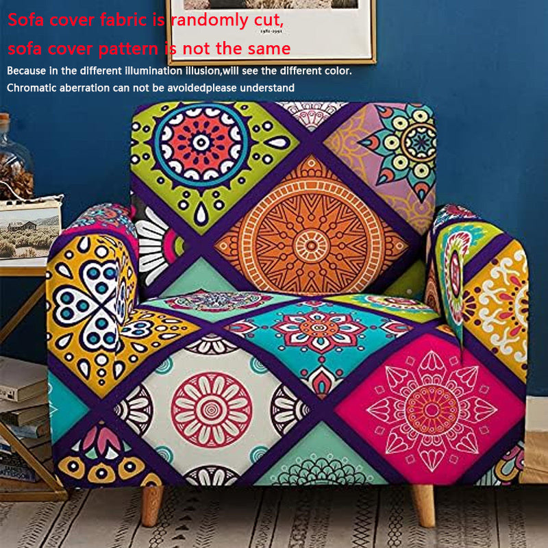 Bohemian Floral Pattern Sofa Cover