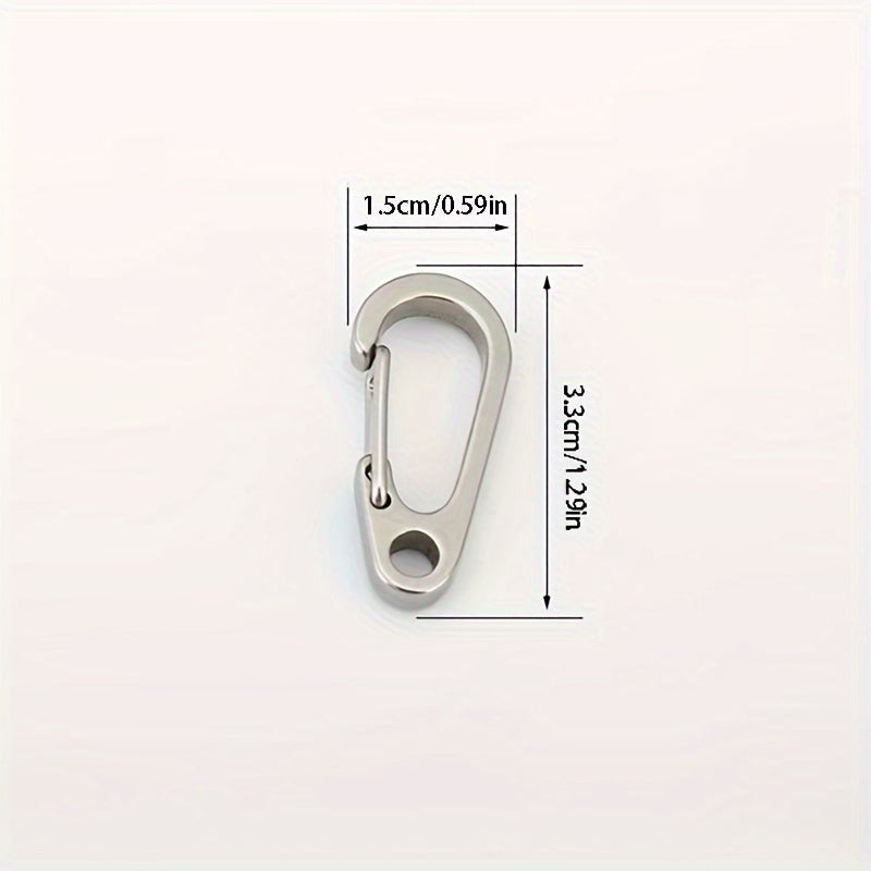 Stainless Steel Carabiner Clip Keychain D Ring for Keys