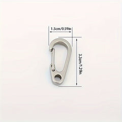 Stainless Steel Carabiner Clip Keychain D Ring for Keys