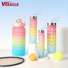 Motivational Water Bottle with Straw Leakproof Sports Cup