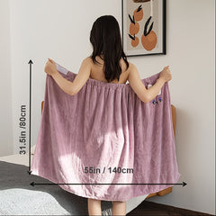 Coral Velvet Bunny Bath Wrap Towel for Women & Girls