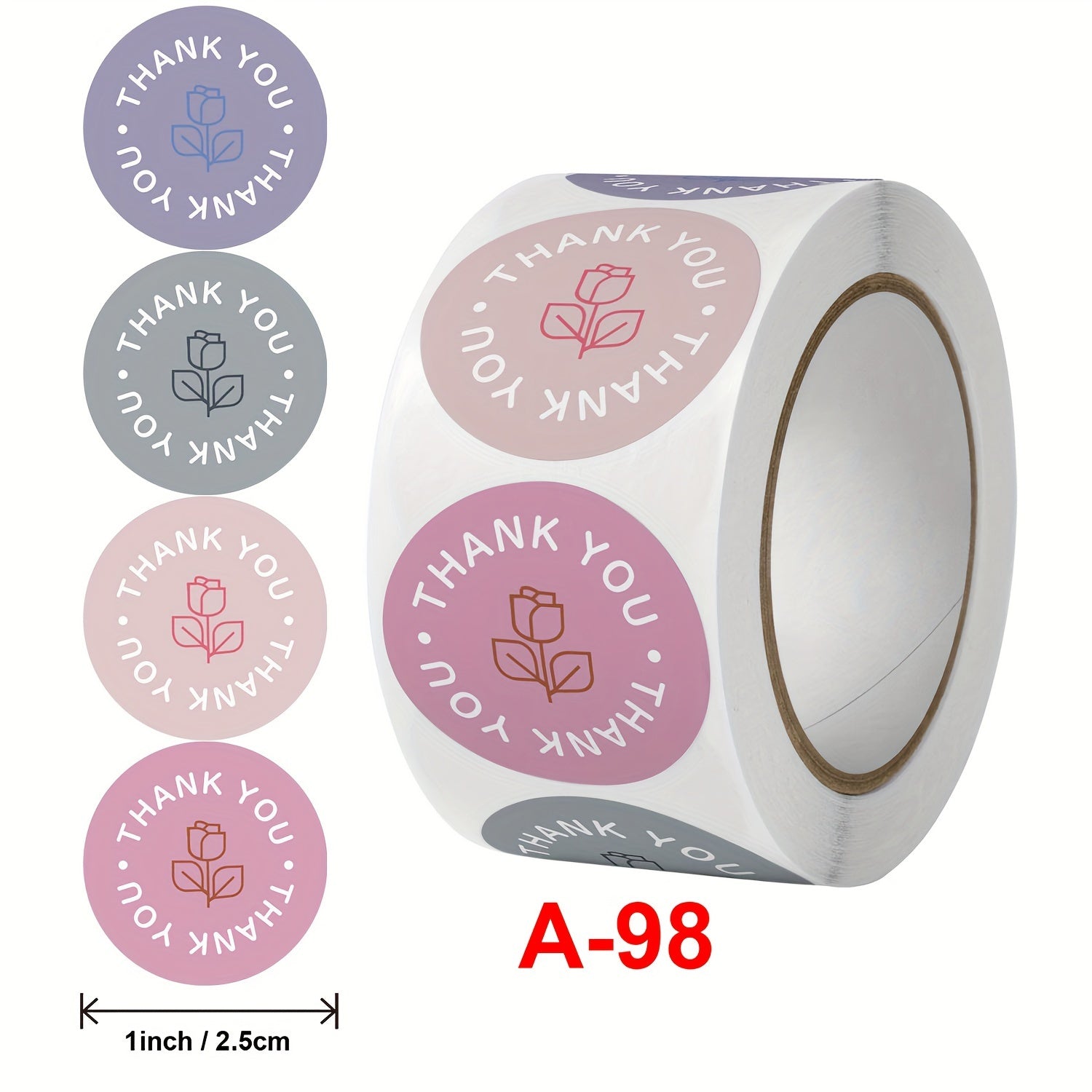 Rose Flower Pattern Self-adhesive Label Gift Wrapping Decoration