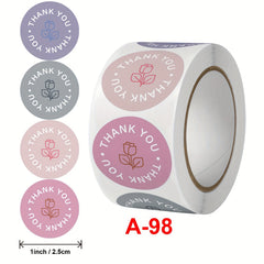 Rose Flower Pattern Self-adhesive Label Gift Wrapping Decoration