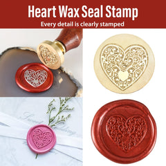Vintage Wax Seal Stamp 25mm Brass Head Wooden Handle for Wedding Invitations