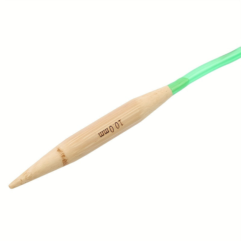 Colorful Tube Bleaching Bamboo Ring Woolen Needle Set