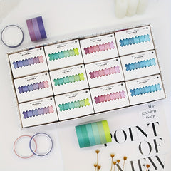 6pcs 1 2m Rainbow Washi Tape DIY Decorative Sticker Journal Diary Tape