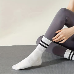Non-slip Yoga Socks Mid-calf Cotton Fitness Dance Sports Socks