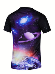 Kid's Galaxy Graphic Tshirt Summer Tee Crew Neck Top