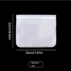 1pc Reusable Silicone Food Bags Leak Proof BPA Self Sealing Storage