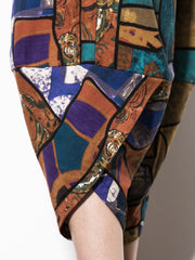 Pattern Print Men's Cropped Beach Pants