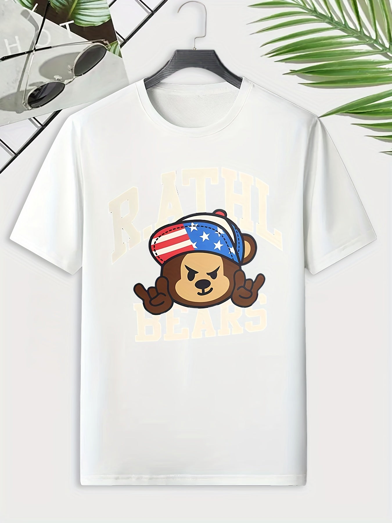 Men's Hip Hop Animal Pattern T-shirt Active Breathable Tee