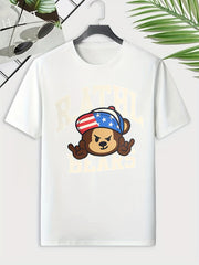 Men's Hip Hop Animal Pattern T-shirt Active Breathable Tee