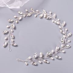 Boho Bejeweled Hair Vine Headband Tiara Hand Wired Wreath
