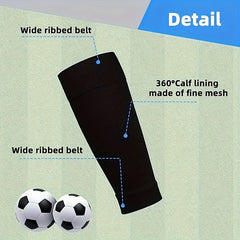 2 Pairs Soccer Socks Calf Socks Shin Guards Football Training Gear