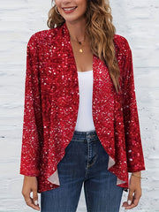 Women's Plus Digital Print Shawl Collar Cardigan