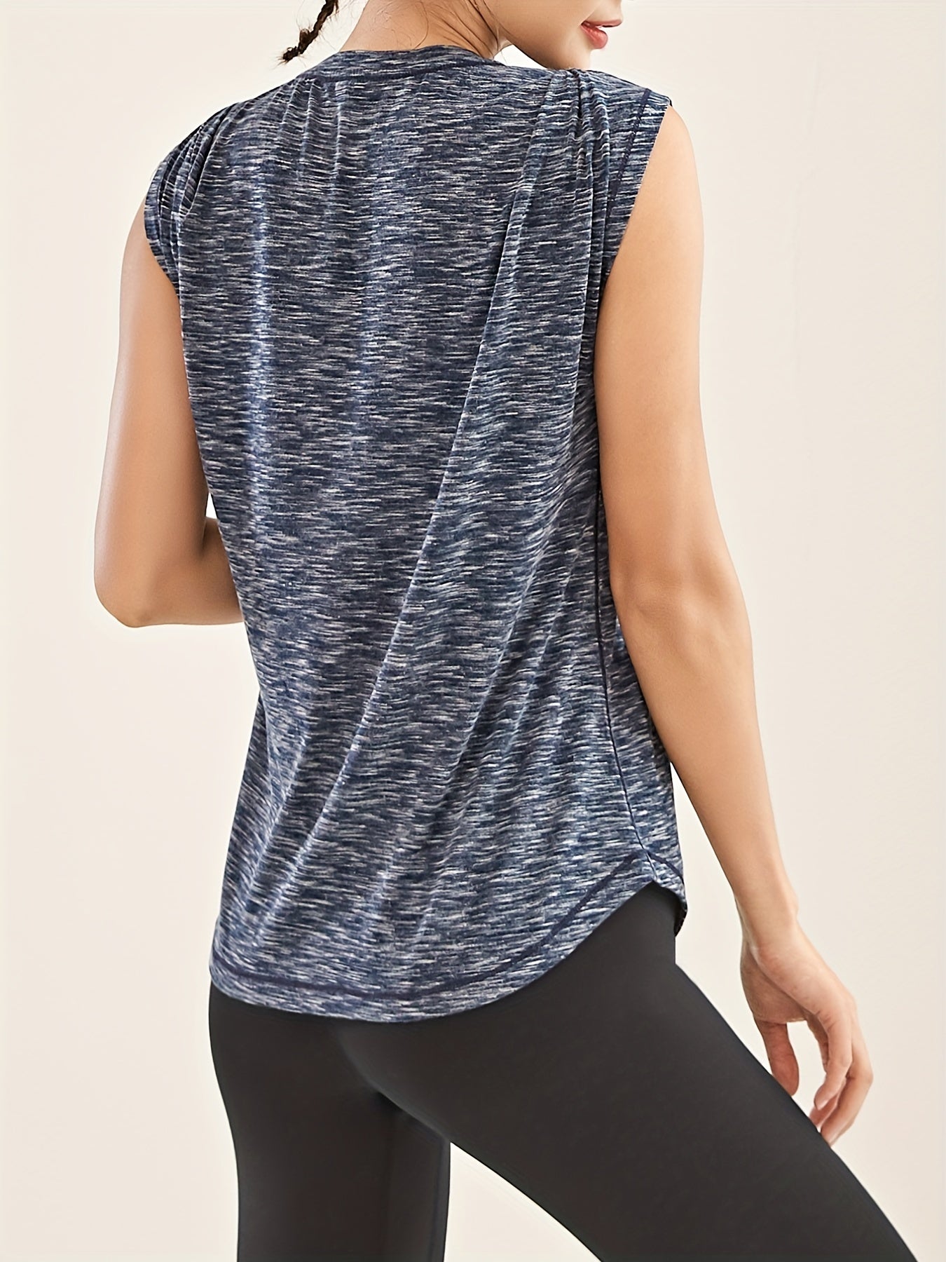 Women's Breathable Sleeveless Yoga Top for Running and Fitness