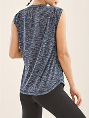 Women's Breathable Sleeveless Yoga Top for Running and Fitness