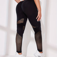 Mesh Seamless Yoga Pants High Waist Butt Lifting Legging