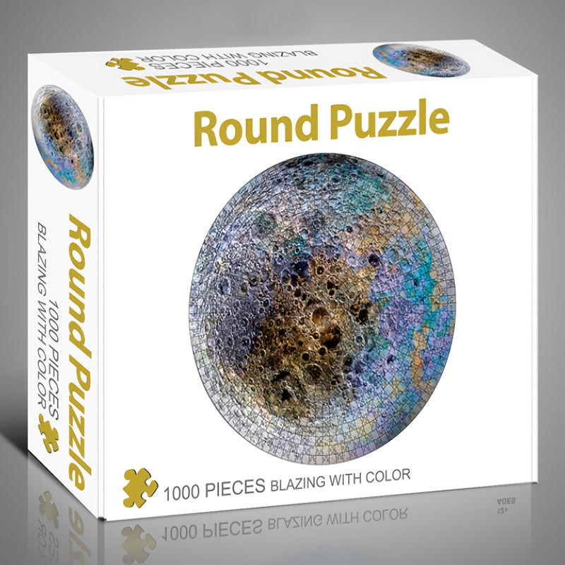 1000pcs Colorful Moon Puzzle Round Artistic Wall Decor
