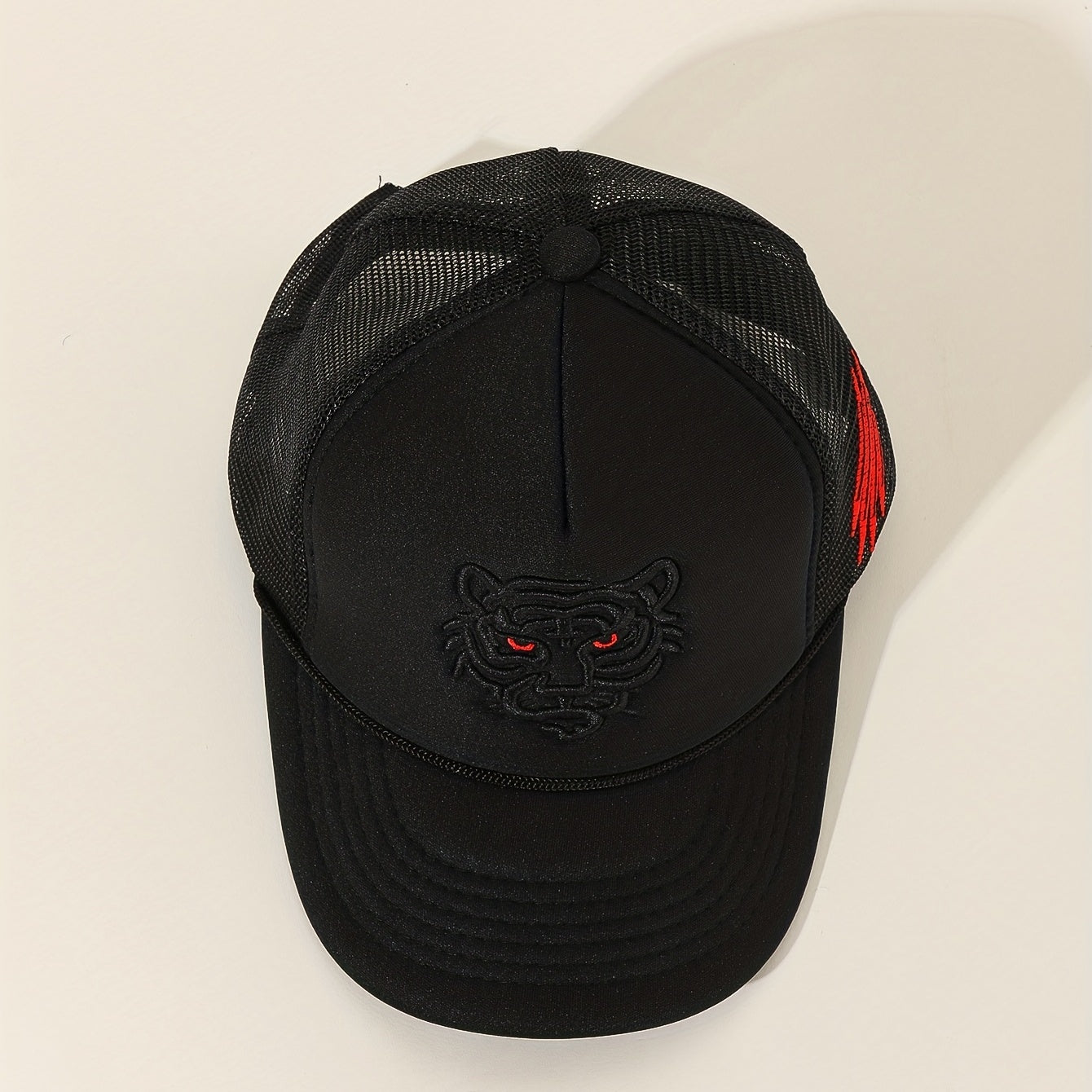 Tiger Embroidery Baseball Cap Hip Hop Dad Hat Mesh Trucker Hats