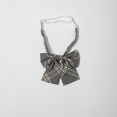Plaid British Bow Tie Lady Tie Uniform Wear Bowtie Women Cravat Female