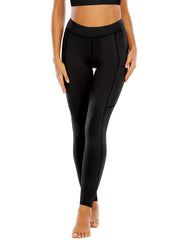 Cropped Yoga Pants Side Pockets High Stretch Leggings Women's Activewear