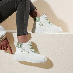 Women's Letter Graphic Skate Shoes Thick Sole Sports Sneakers