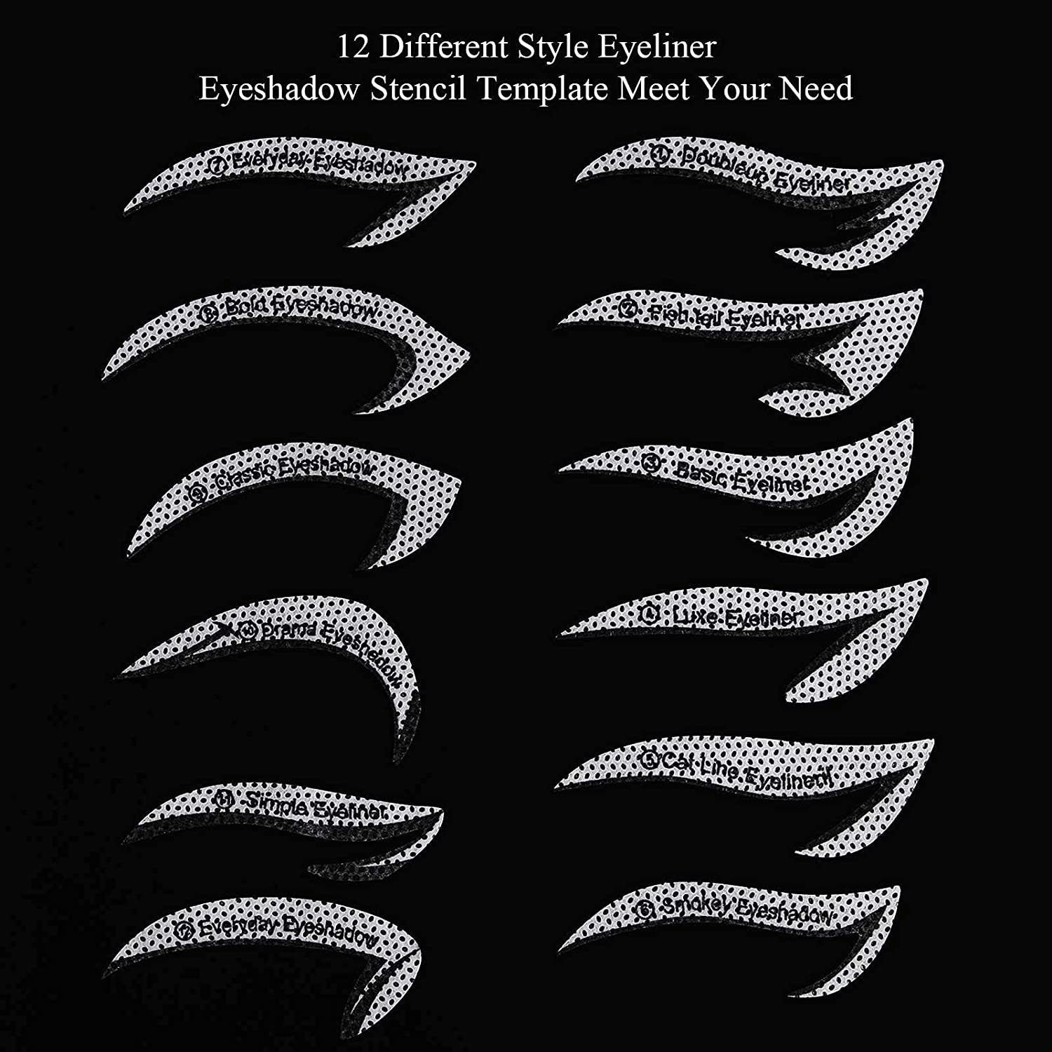 Eyeliner Eyeshadow Sticker Self Adhesive Stencil 2 Sheets