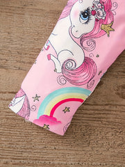 Girls Unicorn 2pcs Long Sleeve Set for Spring Fall