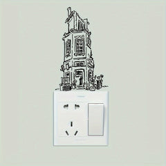 Building Switch Plastic Adhesive Decorative Sticker Home Decor