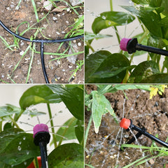 DIY Drip Irrigation System Automatic Watering Kit with 8 Hole Dripper Sprinkler