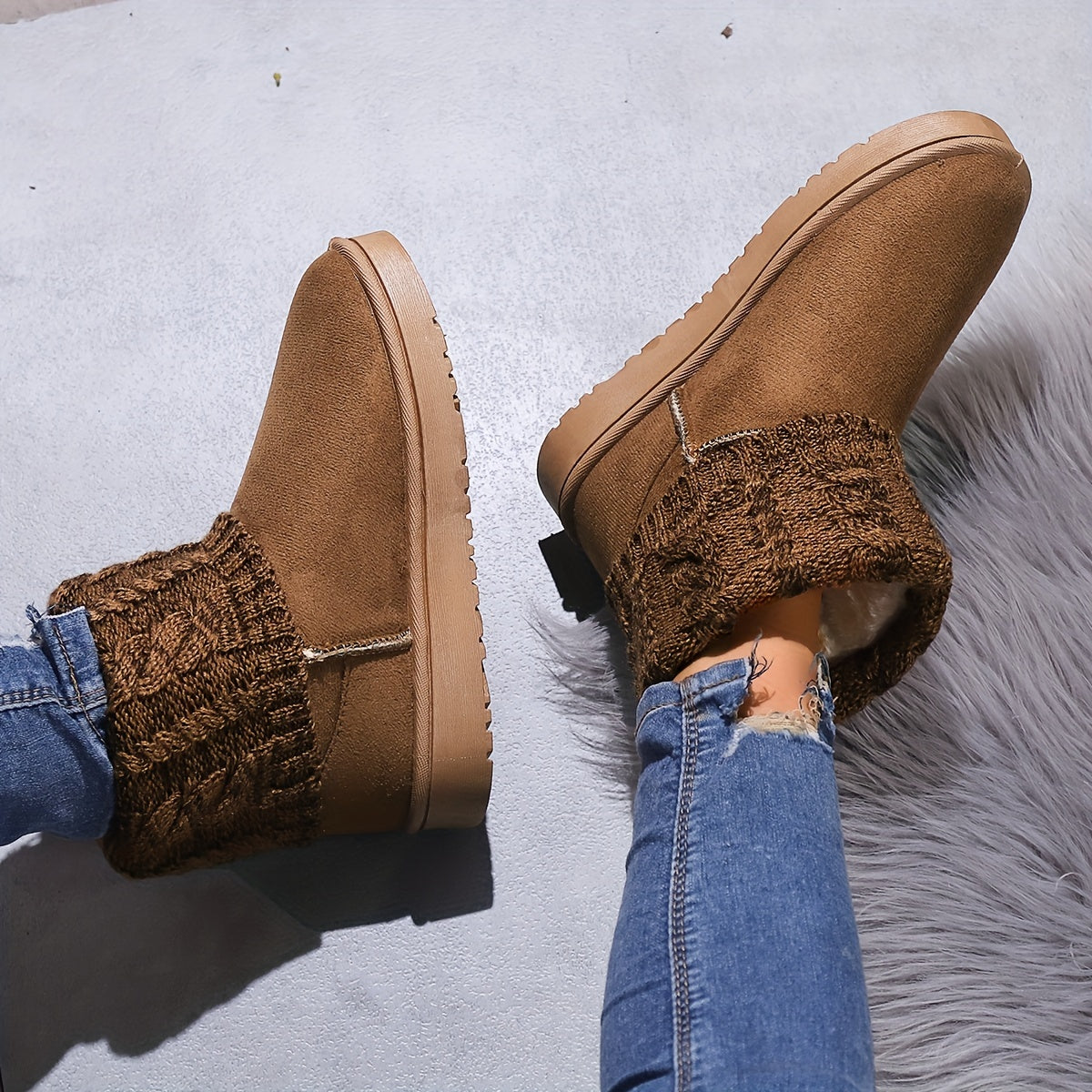 Women's Snow Boots Non Slip Fleece Lined Warm Winter Shoes