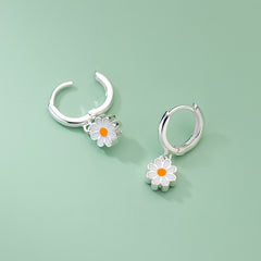 Pastoral Style Daisy Flower Earrings Student Girls Delicate Jewelry