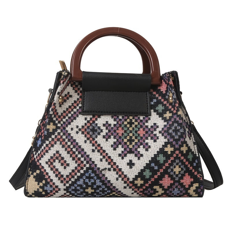 Casual Vintage Geometric Pattern Crossbody Bag Female Summer Handbag