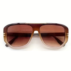 Men's Vintage Copper Electroplated Sunglasses with UV400 Protection