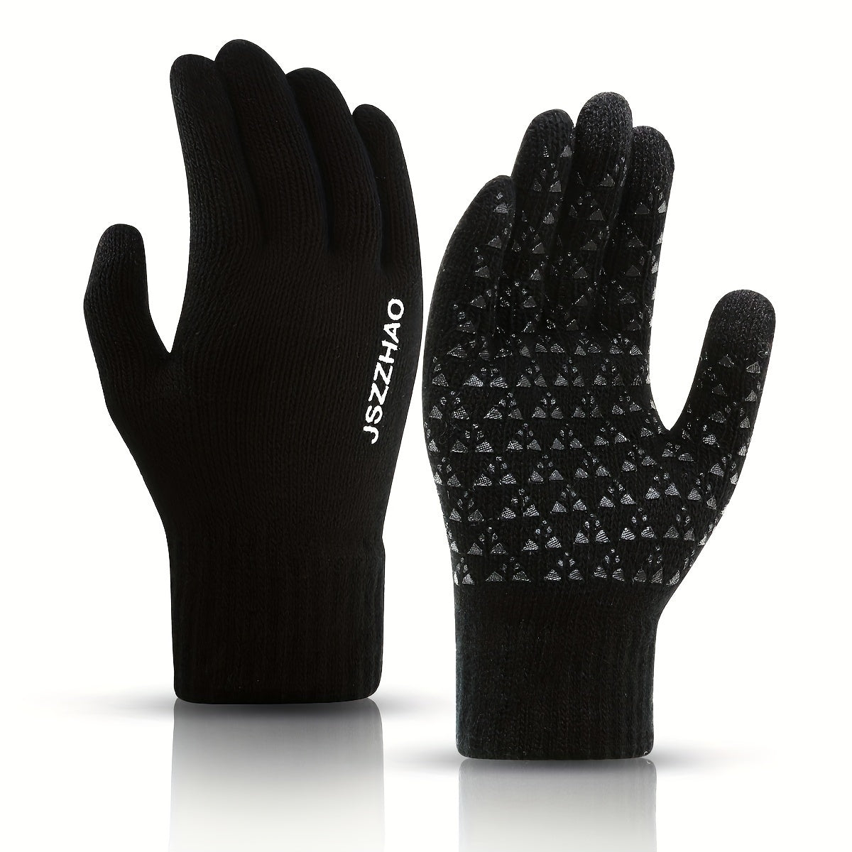 3 Pairs Winter Warm Gloves Touch Screen Knitted Gloves Outdoor Sports Windproof