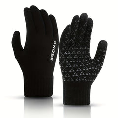 3 Pairs Winter Warm Gloves Touch Screen Knitted Gloves Outdoor Sports Windproof