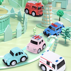 12pcs Alloy Car Model Cartoon Toy Car Alloy Model Sports Car