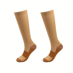Copper Compression Socks for Men Women 20-30 mmHg Knee High Stockings